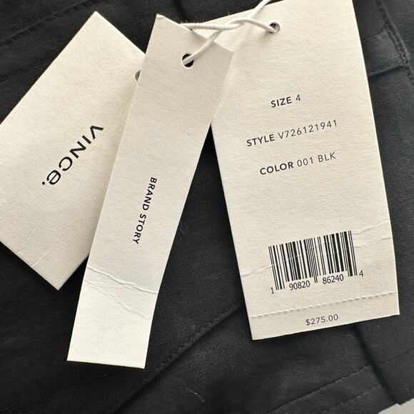 Vince Cropped Utility Pants Size 4 Black NEW Relaxed Fit $275 - Picture 5 of 7